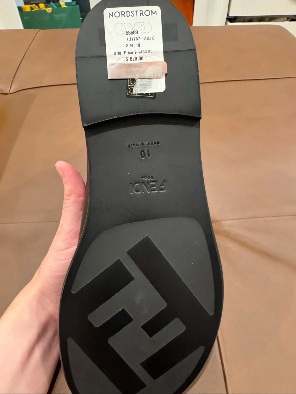 Men's Fendi Black Stivaletto Chelsea Boot Size 11 US (10 UK). Brand New in Box